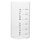 DIYEAH Klare Quadratische Glas Trinkbecher Langlebiger Wasserglas mit Skala Glattes Randdesign Transparenter Saft Teebecher für Zuhause Büro und Partygebrauch Wiederverwendbar