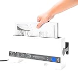 Amhuui Heißklebe-Bindemaschine, Bindemaschine, Bindegerät, Elektrische A4-Wärmebindemaschine, A4-Heißklebe-Bindemaschine, Kleine Automatische Klebe-Heimbüro-Bindemaschine, 4-mm-Thermoabdeckung