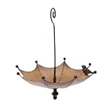 Elegante Vogeltränke in Regenschirmform mit Haken für Wasser, Sand, Outdoor, Vogeltränke für den Außenbereich, fügt Ästhetik hinzu