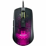 Roccat Burst Pro - Extrem leichte Optical Pro Gaming Maus (hohe Präzision, Optischer Owl-Eye Sensor (100 bis 16.000 Dpi), RGB AIMO LED Beleuchtung, 68g leicht, Designt in Deutschland), schwarz