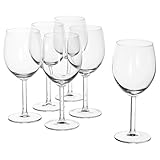 IKEA SVALKA Rotweingläser aus Klarglas; (30cl); 6 Stück