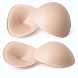 2 Paar BH Einlagen Sponge BH Insert Pads Herausnehmbare Einsätze Dreieckige Hautfarbe Sport BH Cups BH-Einlagen für Frauen Bademode Unterwäsche Atmungsaktive Push-Up-Brust-BH aus Schwamm für Bikini