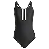 adidas Damen 3 Stripes Rubber Graphic Swimsuit Badeanzug, Black,