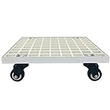 Heavy Duty Plant Caddy with Wheels 440lb Capacity Rolling Plant Stand for Outdoor Use Large Flower Pot Mover with Planter Trolley Casters White 50cm/20in