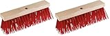 Kerbl 29519 Straßenbesen, Breite 35 cm, extra groß, rote Borsten (Packung mit 2)