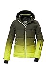 killtec Jungen Skijacke/Ski-Steppjacke mit Kapuze und Schneefang KSW 382 BYS QLTD JCKT, lime, 164, 42453-000