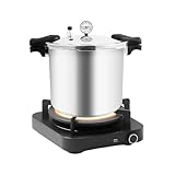 ROGONPDK 22-Liter Schnellkochtopf, Küchen Druckkocher Druckmessgerät mit genauer Skala, Aluminium Schnell Koch Druckkochtopf, Große Dampfkochtöpfe Maximaler Druck: 90 kPa