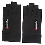 Toyvian 1 Paar Halbfinger Fitnesshandschuhe für Herren Atmungsaktive rutschfeste Sporthandschuhe für Radfahren Angeln und Outdoor Aktivitäten Ergonomisches Design Schockabsorbierend