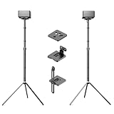 ULTIMEA Höhenverstellbarer Schwarzer Lautsprecherständer, von 62 cm bis 93 cm für Surround-Lautsprecher, mit Einer Tragkraft von bis zu 3 kg, Steady 300