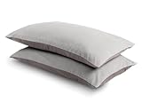 bett1 BODYGUARD Flanell Bettwäsche Kissenbezüge (2 x 40x80 cm, zweifarbig, wendbar, Silber & Anthrazit, waschbar bis 60° C, atmungsaktiv, 100% Baumwolle)