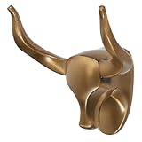 misppro Vintage Kuhhorn Deko Wandhaken Platzsparend Kleiderbügel | 7,5cm für Eingangsbereich, Bad & Küche