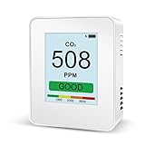 CO2-Monitor für den Innenbereich, Kohlendioxid-Detektor, Luftqualitätsmonitor, Sensor, Co2-Monitor, tragbarer Co2-Monitor für den Innenbereich