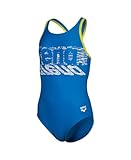 Arena Mädchen Girl's Shaking V Back One Piece Swimsuit, Blue China-Soft Green, 152 EU