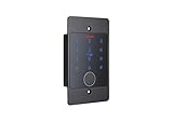 Gelikom Smart Home Codeschloss CB4 mit Fingerprint, RFID und PIN, verwaltbar mit APP (Codeschloss + Tuya Control Board + Netzteil + Unterputz-Dose + 5 RFID Keyfobs, Schwarz)
