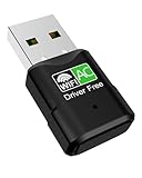 USB WLAN Stick, RENGOGA AC600Mbit/s USB WLAN Adapter DualBand (433Mbps 5GHz/150Mbps 2,4GHz) mit Eingebautem Treiber, USB WiFi Adapter Kompatibel mit PC/Desktop/Laptop Windows XP/7/8/10/11