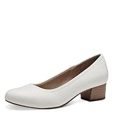 Jana Damen Pumps mit Blockabsatz Vegan, Weiß (White), 41 EU