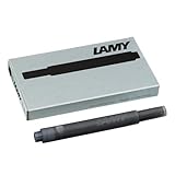 LAMY T10 Tintenpatronen mit großem Tintenvorrat - geeignet für alle Lamy Patronenfüllhaltermodelle - Inhalt 1,25ml je Patrone - 5 Stück pro Päckchen - Tintenfarbe schwarz