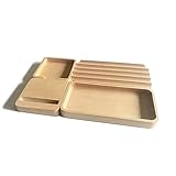 anaan Puzzle Tischorganizer Schreibtisch Organizer Holz Stifthalter Tisch Aufbewahrung Schreibtischablage Stiftköcher Büro Arbeitszimmer Design 4er Set