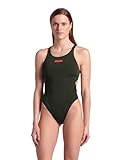 Arena Damen Women's Team Tech Solid One Piece Swimsuit, Dark Sage, 38 EU