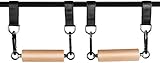 TYAGY Holz Trainingsgriffe Klettern Workout Rutschfester Griff Krafttrainer Klettern Bauchschlaufen für Fitnessstudio, Zuhause