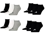 HEAD Herren Unisex Sneaker Socken All Sports 12P (35-38, Black/Grey White Black)
