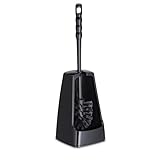 kela Klobürste mit Behälter halbseitig geöffnet, 38 cm, Toilettenbürste, WC Bürstengarnitur Levin, schwarz