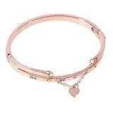 LIFKOME Goldenes Armband Für Damen Mit Kreativem Herzförmigem Design Und Römischen Zahlen Zarter Armreif Aus Legierung Perfekter Glücksbringer Für Jeden Anlass Eleganter Schmuck Für