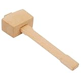 Cheotime hölzerne Schläger, ergonomisches Griff Holzschnitzerei Haftholz Tischler Hammer Werkzeug Solid Carpenter Holzbearbeitungswerkzeug für Meißel Möbelbaugruppe DIY (Klein)