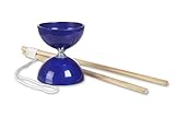 BS Toys Diabolo spiele - Koordination Kompaktes Outdoor Spiel - Draussen spielzeug Kinder - Geeignet ab 6 Jahren - Kindergeburtstag Spiele - Jonglierteller Blau - 38 x 38 x 11 cm