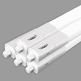 TONFFI LED Kellerlampe 115cm, 36W 4320LM Feuchtraumlampe, Garage Lampe Bürodeckenleuchte für Werkstatt Keller Wand Shop, IP65 Wandleuchte Neutralweiß 4000K, 5 Stück