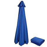 Ersatz-Terrassenschirm-Abdeckung für 8/6 Rippen – wasserdichte Markt-Sonnenschirm-Überdachung – Outdoor-Regenschirm-Ersatzdach für Garten und Deck