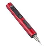 CHICIRIS Elektrischer Schraubendreher-Set Kordless Schraubendreher Elektrischer Treiber Aluminium-Stahl Build 32 in 1 Bit Einstellbare Drehmomentregelung mit 280 MAh Batterie für (Rot)