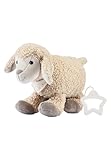 Sterntaler Spieluhr M Schaf Flocke - Baby Spieluhr aus weichem Stoff - Kuscheltier Baby waschbar Dank herausnehmbarer Spieluhr - Einschlafhilfe, wirkt beruhigend zuhause & unterwegs, Sandfarben
