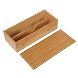 TOGEVAL Essstäbchenbox mit Deckel Aufbewahrungsbox für Essstäbchen und Löffel Küchenbesteckhalter mit Fächern Hygienisch und Vielseitig für Restaurant und Hotel