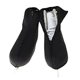 Nexusectar Rollschuh-Stiefel-Abdeckung, Eiskunstlauf-Stiefel-Abdeckung, atmungsaktive Schlittschuh-Abdeckung aus Nylon, schwarze Hockey-Stiefel-Abdeckung für Erwachsene, Jugendliche