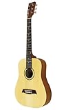 S.Yairi Mini-Akustikgitarre (Mini-Gitarre), kompakte Akustik-Serie YM-02/NTL, Natur, Softcase inklusive, Rechtshänder