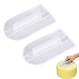 ERBO Fondant Zubehör, 2 Stück Fondant Glätter, Torten Zubehör Tortenglätter, Teigspachtel Fondant Ausstecher, Kuchenschaber für DIY Backen, Sugarcraft, Buttercreme, Zuckerguss (14,5 x 8cm)