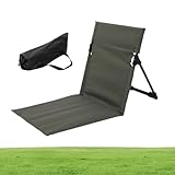 Klappbares Strandbett mit integrierter Matte | Liegestuhl wasserdicht und tragbar mit verstellbar | Strandstuhl für Garten, Camping, Park und Sommerurlaub im Freien
