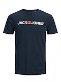 JACK & JONES Male T-Shirt Klassisches, Navy, L