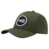 Bassdash UPF50+ Schnell Trocknende Baseball Cap Wasserdicht Laser Cut Mesh Snapback Hut Verstellbar für Frauen Angeln Wandern Baseballkappe Damen Und Herren Kappe FH14