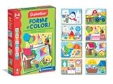 Clementoni Sapientino Montessori - Formen und Farben, Lernspiel für Kinder 2-4 Jahre, 8 Steckpuzzle, Montessorianische Methode zum Lernen von Formen und Farben, Made in Italy, italienische Sprache,