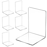 ZCXG 6PCS Klarer Buchständer aus Acryl,Transparente Buchstützen,Buchstütze aus Acryl,Warenträger als Buchstütze und Aufsteller,Transparenter Acryl Tablet Halter zum Anzeigen von Fotos