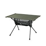 OneTigris WORKTOP faltbar Campingtisch klappbar, Camping Tisch Klapptisch mit Tragetasche und Netztasche, Kleiner Tisch Outdoor Ultraleicht für Angeln Wandern 60 x 40 x 39 cm(Ranger Grün)