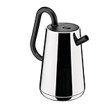Alessi Toru NE01 B Design-Wasserkocher, aus Edelstahl 18/10 und thermoplastischem Harz, europäische Steckdose, 2400 W, 170 cl, Schwarz
