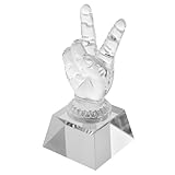 ELAYARD Handförmige Transparente Kristalltrophäe als Filigrane Dekorative Auszeichnung Langlebiges und Einzigartiges Design Geeignet für Freundes Edles Handwerkskunst