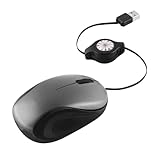 Generisch Reisemäuse, Kabelmaus vom Typ C mit einziehbarem Kabel, Platz sparsamer kompakter Build, Laptop-Zubehör, 2,91 x 1,93 x 1,18 Zoll für PC Work Office Café-Shop Library