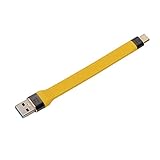 Yctze Tragbares Kurzes USB-A-auf-Kabel – Flexibles FPC-Design mit 100 W, 5 A Schnellladung und 10 Gbit/s Datenübertragung