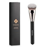 TEOYALL Foundation-Pinsel mit flachem Winkel, großer Kabuki-Pinsel mit dichten synthetischen Borsten für Basis-Make-up mit flüssiger Crème
