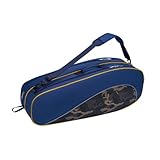 Perfeclan Tennisschlägertasche, Tennisschlägertasche, Schläger-Tragetasche, Sporttasche, Mehrzweck-Sporttasche, tragbare Tennis-Einkaufstasche, Badminton-Tasche, Tiefes Blau