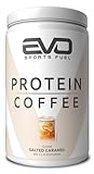 EVO SPORTS FUEL Protein Coffee | Salted Caramel | 800g | Cremiger High Protein-Kaffee mit bis zu 29 g eiweiß pro Portion | Eiskaffee Whey Protein Pulver | geprüfte Qualität-Made in Germany (1er Pack)